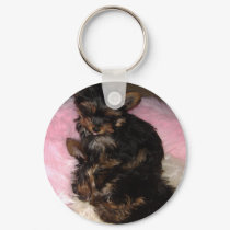 Yorkie Pups Keychain