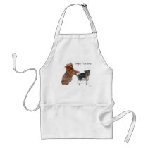 Yorkie Shop Til You Drop aprons by Kmezzano Yorkie Shop Til You Drop aprons