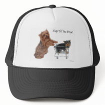 Yorkie Shop Til You Drop hats