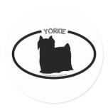 Yorkie Silhouette Black Sticker
