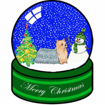 yorkie snow globe photo sculptures