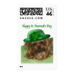 Yorkie St. Pawtrick's Day Postage