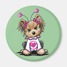 Yorkie Terrier Love Bug Fridge Magnet
