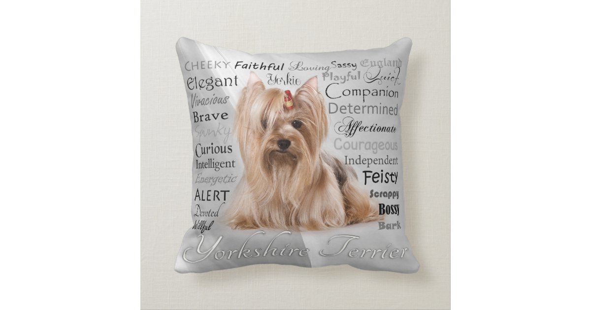 yorkie traits yorkie traits pillow zazzle yorkie traits yorkie traits pillow zazzle