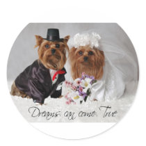 Yorkie Wedding Dreams Can Come True stickers