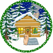 yorkie winter photo sculptures