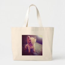 Yorkie with a Combover Canvas Bags