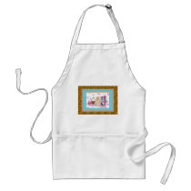 Yorkie with Leopard Animal Print aprons