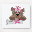 Yorkiegirl Todays News mousepads by atouchofelegance Yorkiegirl Todays News mousepads