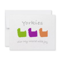 Yorkies Color My World invitations by DogArtDesign Yorkies Color My World invitations