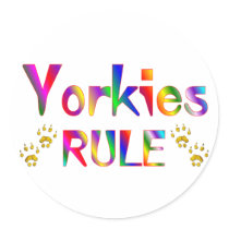 Yorkies Rule stickers
