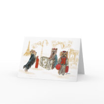 Yorkies Travelling Paris Gifts for the Family cards by greerdesign Yorkies Travelling Paris Gifts for the Family cards