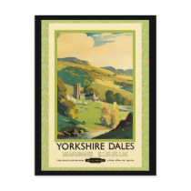 Yorkshire Dales Travel Poster Post Cards