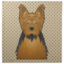 Yorkshire Terrier Cartoon Cloth Napkin