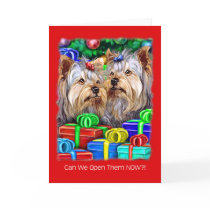 Yorkshire Terrier Christmas Gifts cards