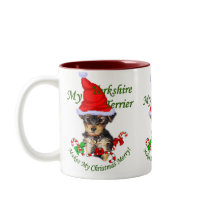 Yorkshire Terrier Christmas Gifts mugs