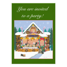 Yorkshire Terrier Christmas Treat Shop Invites