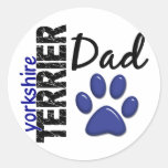 Yorkshire Terrier Dad 2 Round Sticker