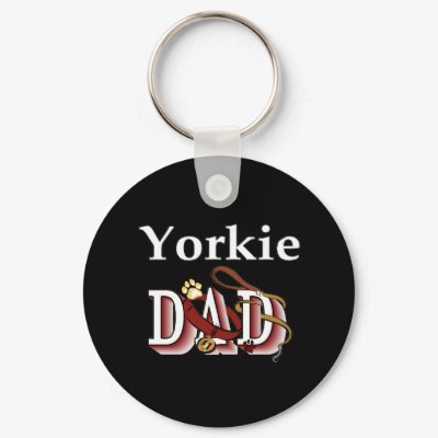 yorkshire terrier dad Keychain by DogsByDezign