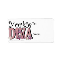 Yorkshire Terrier DIVA Custom Address Labels