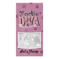 Yorkshire Terrier DIVA Personalized Photo Card