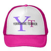 Yorkshire Terrier Dog Breed Trucker Hat/Cap hats