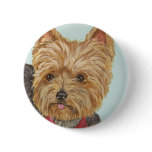 YORKSHIRE TERRIER DOG BUTTON