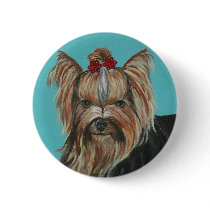 YORKSHIRE TERRIER DOG BUTTON