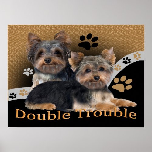 Yorkshire Terrier Double Trouble Prints print