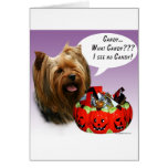 Yorkshire Terrier Halloween Candy Cards