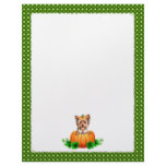 Yorkshire Terrier Halloween Jack-O-Lantern Custom Letterhead