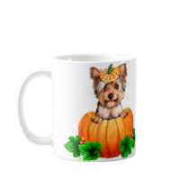 Yorkshire Terrier Halloween Jack-O-Lantern Coffee Mugs