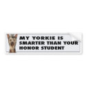 Yorkshire Terrier Honor bumpersticker