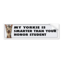 Yorkshire Terrier Honor bumper stickers