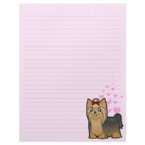 Yorkshire Terrier Love (long hair with bow) Custom Letterhead