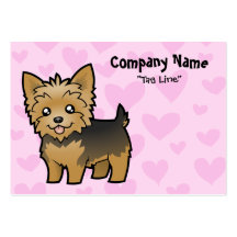 Yorkshire Terrier Love (short hair no bow) Business Card Template