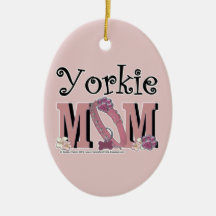 Yorkshire Terrier MOM Christmas Ornament