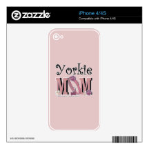 Yorkshire Terrier MOM Skins For iPhone 4S