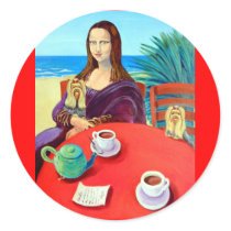 Yorkshire Terrier Mona Lisa stickers