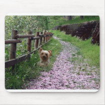 Yorkshire Terrier Mousepad Garden