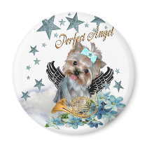 Yorkshire Terrier Perfect Angel magnets by friskybiz Yorkshire Terrier Perfect Angel magnets