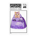 Yorkshire Terrier Polka Dot Purse Postage Stamps by greerdesign Yorkshire Terrier Polka Dot Purse Postage Stamps