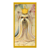 Yorkshire Terrier Princess n Roses Photo Greeting Card