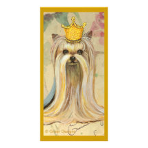 Yorkshire Terrier Princess n Roses Photo Greeting Card