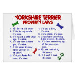 YORKSHIRE TERRIER Property Laws 2 Yorkie Card