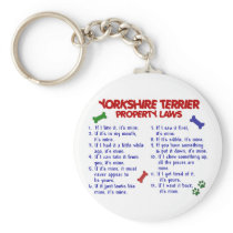 YORKSHIRE TERRIER Property Laws 2 Yorkie Keychain