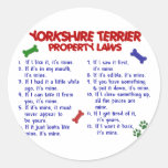 YORKSHIRE TERRIER Property Laws 2 Yorkie Sticker