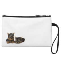 Yorkshire Terrier Puppies Mini Clutch Wristlet Clutch