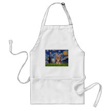 Yorkshire Terrier Puppy - Starry Night Apron