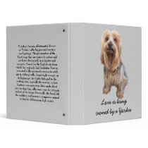 Yorkshire Terrier So Cute Binder
